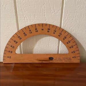 Vintage Wooden Protractor